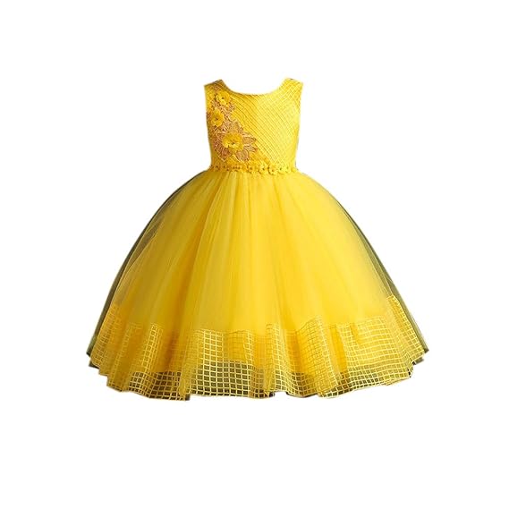 yellow color one piece dress