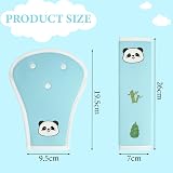 URAQT Car Seat Belt Pads 2Pcs Panda Blue Universal Seat Belt Covers Kids view 2