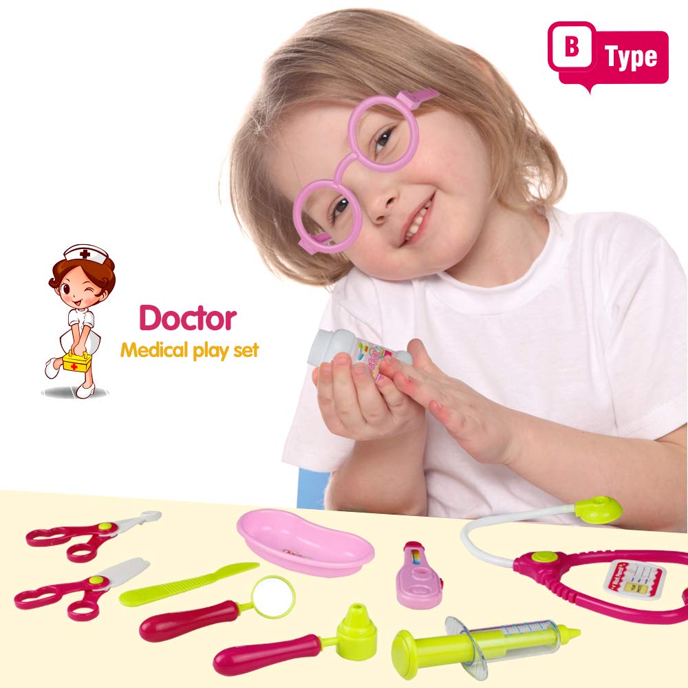 Valigetta del Dottore Kit Medico Gioco imitazione Regalo di Compleanno e Natale per Ragazzi e Ragazze 3+