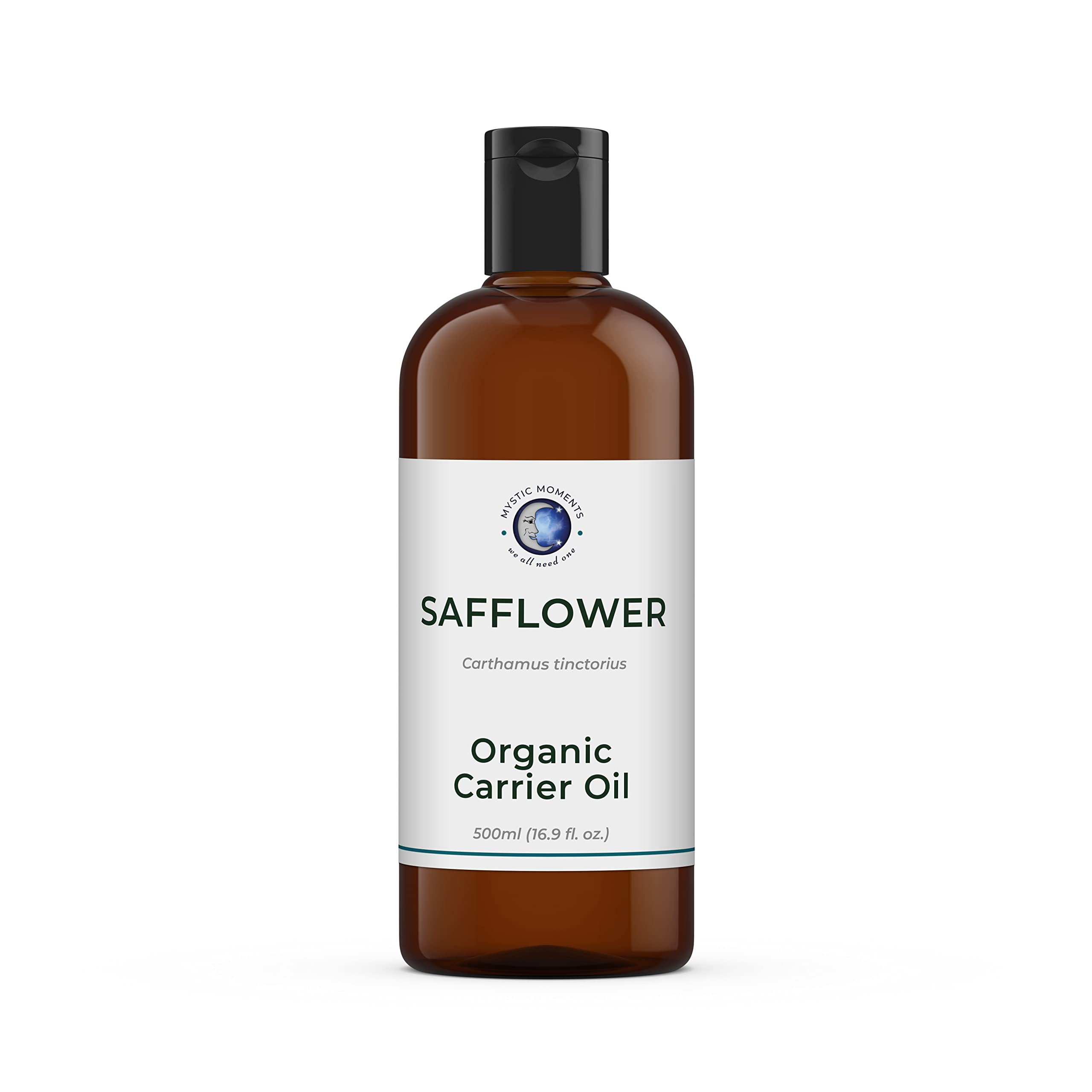 Mystic Moments | Safflower Organic Carrier Oil 500ml | Cold Pressed Carthamus Tinctorius Seed Oil | Light & Non-Greasy | Hair Softening Oil | RBD Refined | Australia Origin | Vegan GMO Free