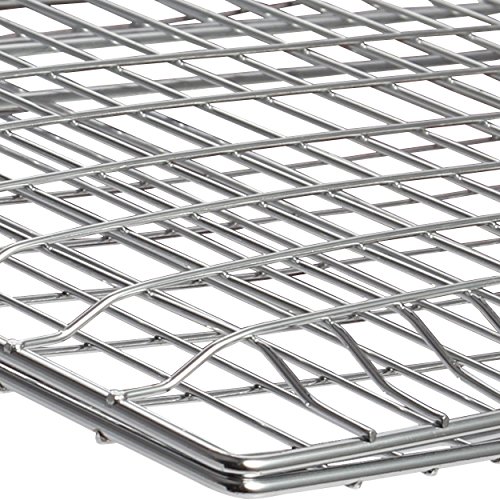 Extra Large Grilling Surface - Extra long Wood Handle - Stainless Steel BBQ Grilling Basket for Roast fish Vegetable Shrimp Fruit Meat Seafood - Best Barbecue Wok Topper Accessories Gift for Dad - Thumbnail 6