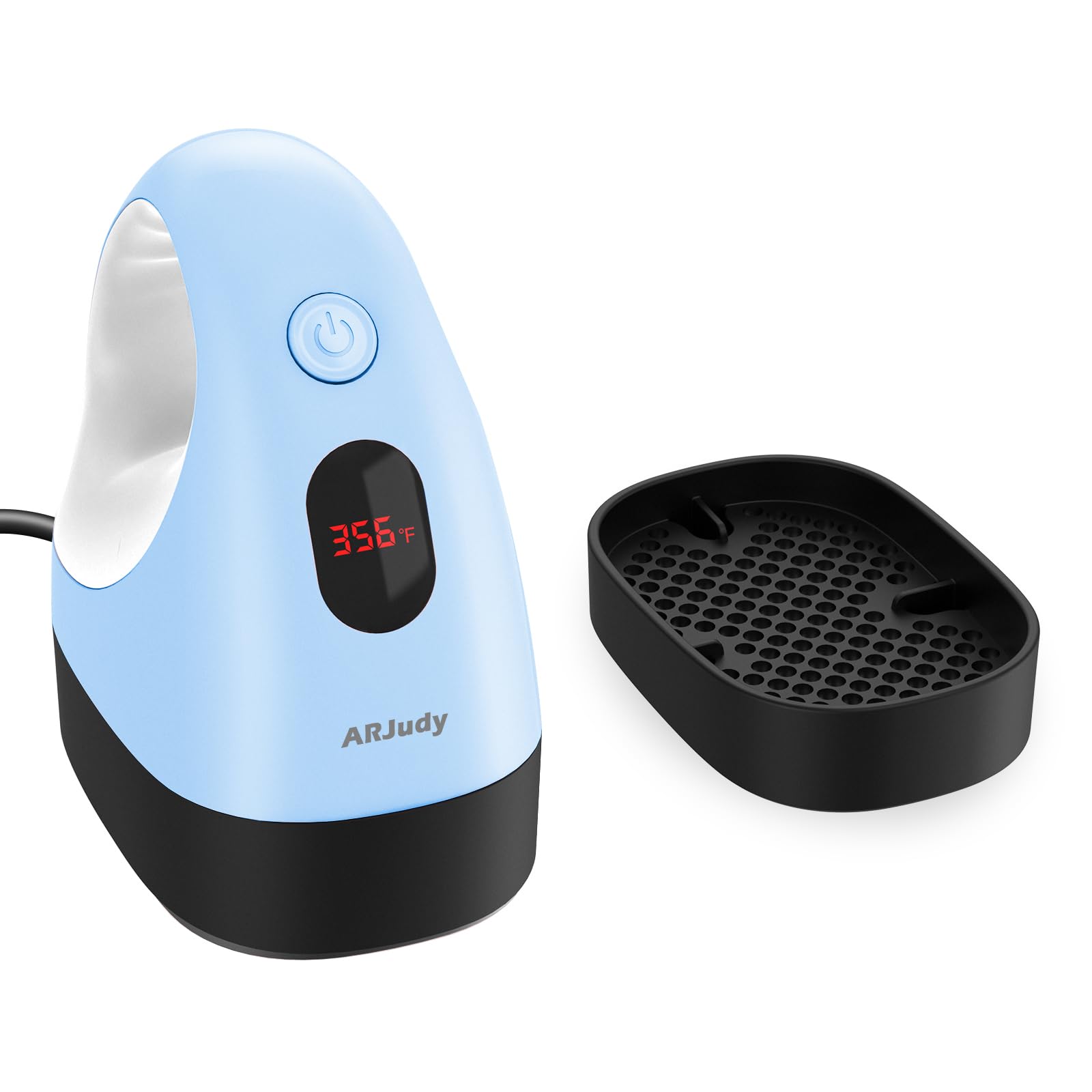 Photo 1 of ARJudy Mini Heat Press Machine, Mini Heat Transfer Iron, 3 Settings Levels & Visible Temp, Portable Press Easy for Crafts, T-Shirt, Hats, Shoes, Bags, Cap and Small Vinyl Projects(Blue)