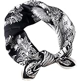 MEISEE Mulberry Silk Scarfs Women Small Square Scarf 21" x 21" Breathable Lightweight Neckerchief Headscarf