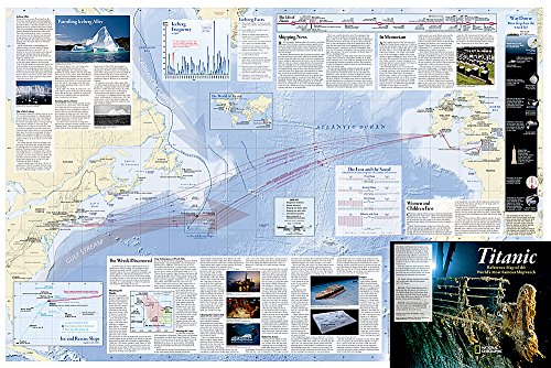 National Geographic: Titanic: 2 sided Wall Map (39 x 26 inches) (National Geographic Reference Map) by National Geographic Maps - Reference