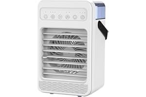 HYANEXVEXAL Portable Air Conditioners, Mini Air Conditioner Personal Evaporative Air Cooler with 4 Speeds 7 Colors, 600ML Portable Ac Unit Fan 2 Cool Mist Cooling Fan for Room Office Car