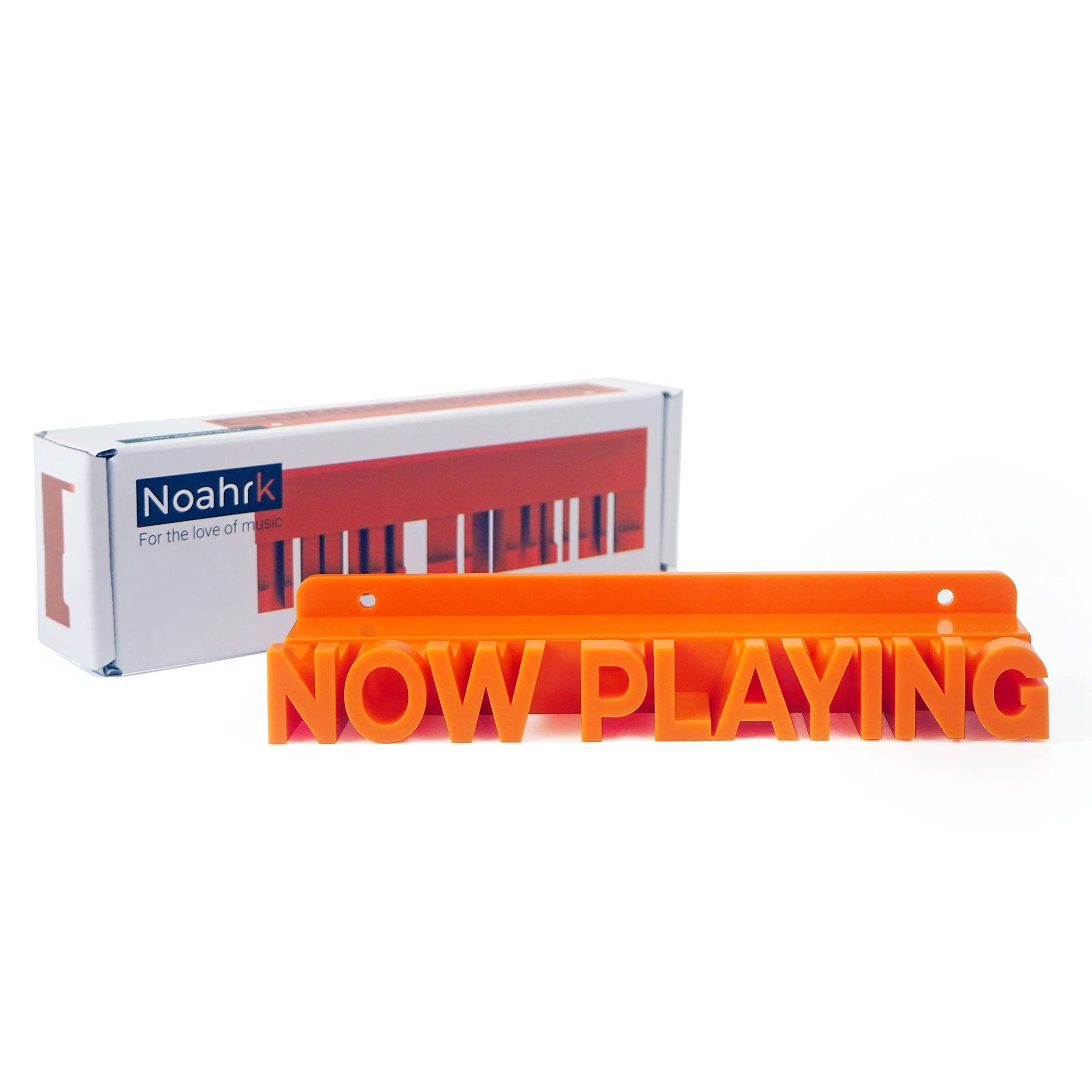 NOAHRK Now Playing Vinyl Record Wall Holder - 3 LP Wall Mount Display - Orange