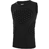Runhit Youth Baseball Chest Protector Padded Compression Shirt Heart Rib Sternum Guard for Softball Football Lacrosse