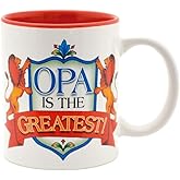 Essence of Europe Gifts E.H.G Opa is the Greatest Large Coffee Mug - 12 oz Ceramic Coffee Mug - German and Dutch Gift Idea - Great Opa Present | German Gift Outlet