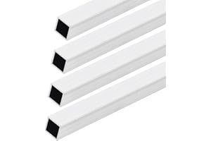 DMiotech 4Pack (20mm x 20mm x 1.5mm) 6063 Aluminum Square Tube 300mm Length Industry Metal Tubing for Machinery Frame Construction DIY Projects