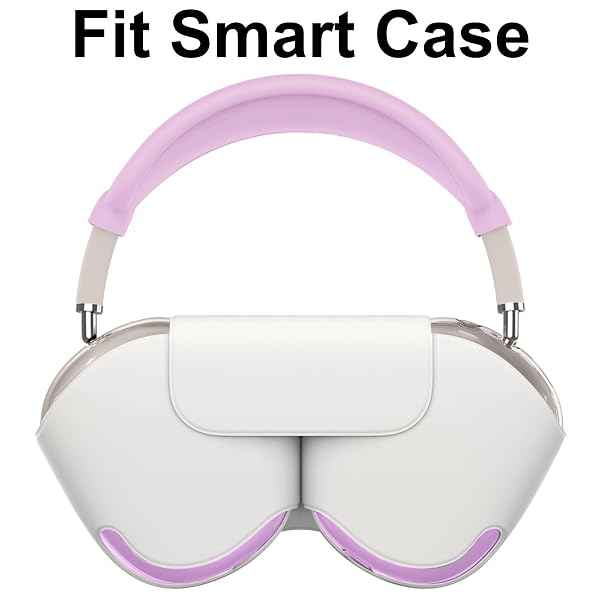 SILICONE CASE COVER FOR AIRPODS MAX 2,CLEAR GRADIENT TPU EAR CUPS COVER/EAR PAD CASE COVER/HEADBAND COVER FOR AIRPODS MAX 2/1 (2026/2024/2020),TRANSPARENT ACCESSORIES FOR APPLE AIRPOD MAX,LIGHT PURPLE