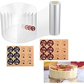 Cake Collars 6.3 x 394inch Acetate Rolls Clear Cake Strips Transparent Mousse Cake Collar Acetate Sheet for Baking, Surroundi