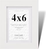 Fabian Clarke London 6x4 White Wood Frame with 5x3 Mount Glass Front