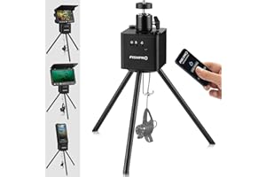 FishPRO Positioner for Underwater Fishing Camera - [Full-Aluminum] Remote & Manual Control, 2-Way 360° Rotating, Tripod for I