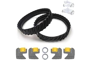 AR-PRO (2-Pack) R0526100 Exact Track Replacement for MX8/MX6 In-Ground Pool Cleaner, Including 4 Cyclonic Scrubbing Brushes and 2 Wheel Ball Bearings - Fits Polaris, Zodiac Pool Cleaner Parts