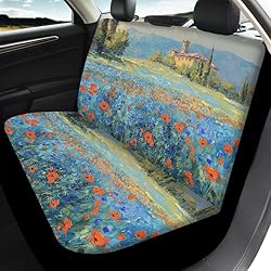 Semiouray Retro Floral Oil Painting Anti-Slip Car