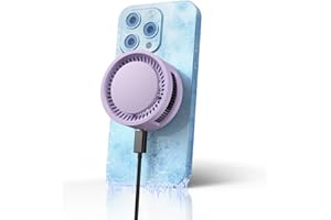 CAREUD Magnatic Phone Cooler, Phone Cooler for Gaming, Phone Cooler with RGB Light. Adopts Magnetic Connection. Lightweight and Portable Design is Suitable for Live Broadcasts, Mobile Navigation, ETC