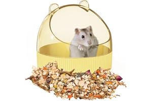 Tafit Cute Hamster Food Bowl Hedgehog Dish for Dwarf Hamsters, Syrian Hamsters, Gerbils, Mice, Rats, Small Animals, Yellow