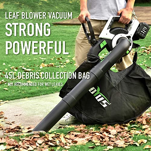 Cordless Leaf Blower&Vacuum SOYUS 3in1 Leaf Vacuum Mulcher 40V 360CFM 5