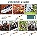DRILLPRO 9 Piece Garden Tool Set, Gardening Steel Tools All-in-One Tool Bag, Durable Folding Stool, Stainless Steel Hand Tools Kit Bag