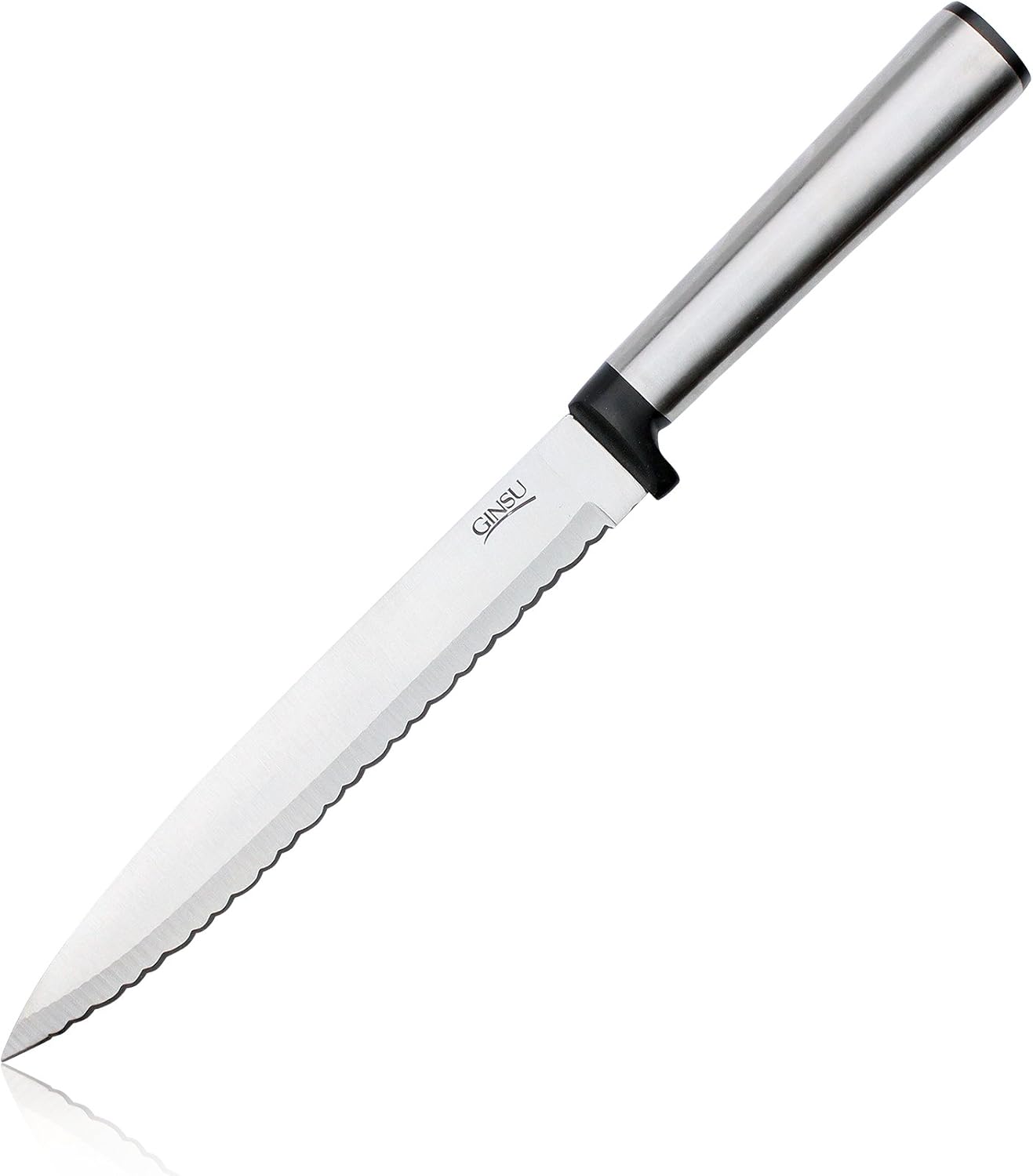 Ginsu Koden Series Stainless Steel Serrated Slicing and Carving Knife, 05224DS