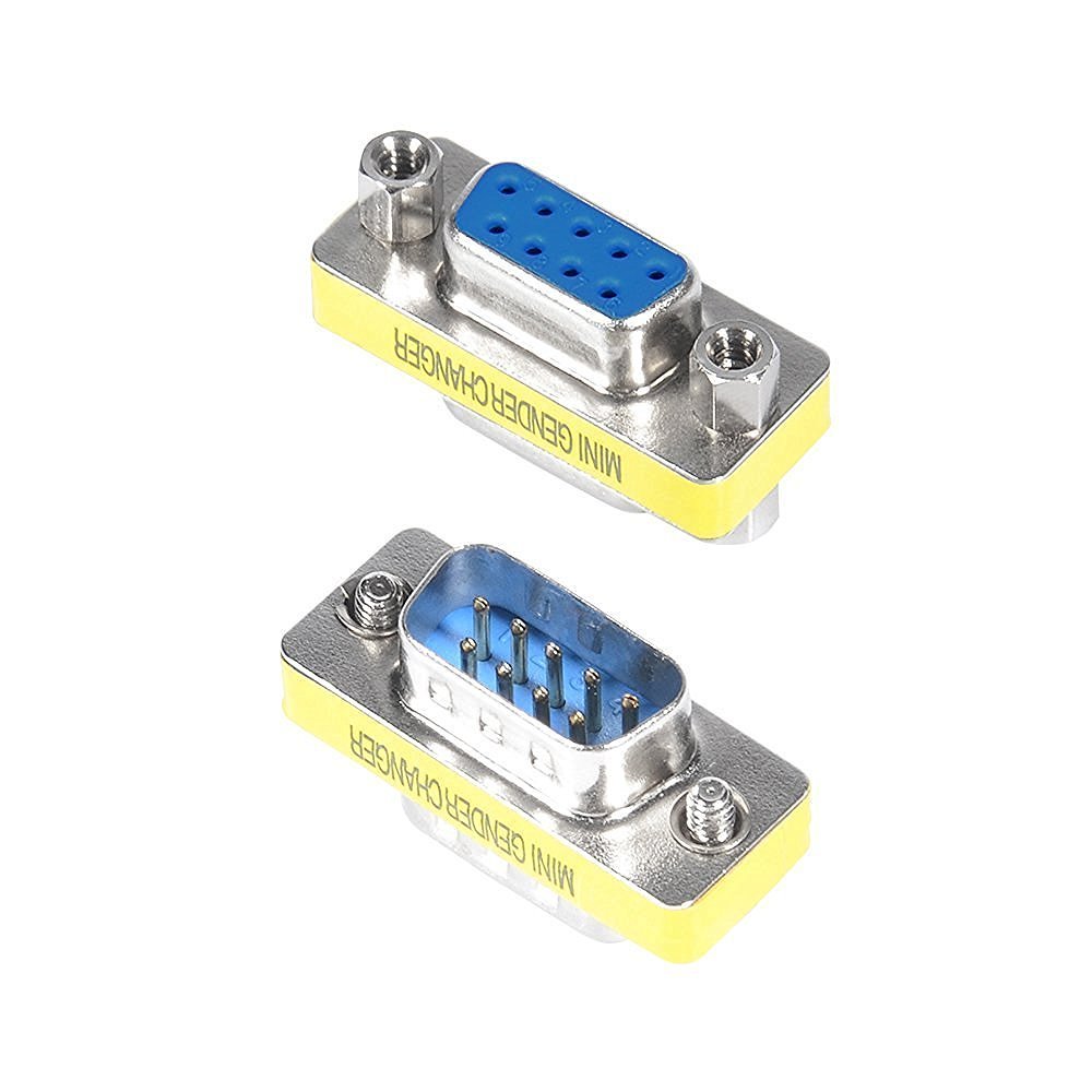 TopLonger 9 Pin DB9 Female to Female/Male to Male Mini Gender Changer