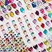 PIXRIY 525 Pcs Self Adhesive Jewels Stickers,Multicolor Flatback Rhinestone Sticker Gems, Assorted Craft Jewels Crystal Sticker,Assorted Size