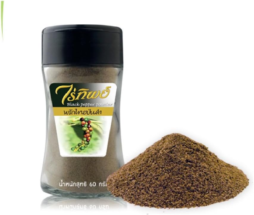 Raitip - Thai Bottle Black Pepper Powder (60g.) Spices and Herbs, Thai Spices, Natural Sugar, Spices and Herbs, Seasonings, Thai Cuisine, Thai Restaurant, Thai Recipes, Thai Dishes, Thai Kitchen, Organic Spices, Thai Food, Herbs, Thailand Food, Natural Herbs, Thai Menu, Thai Vegetables, Herb Seeds, Thaifood, Cardamon, Cardamom, Thai Green Curry, Curry Powder, Vegetarian Curry, Chillis, Ground Pepper, Pepper Powder, Spices and Seasonings, Thai Seasoning, Organic Seasoning