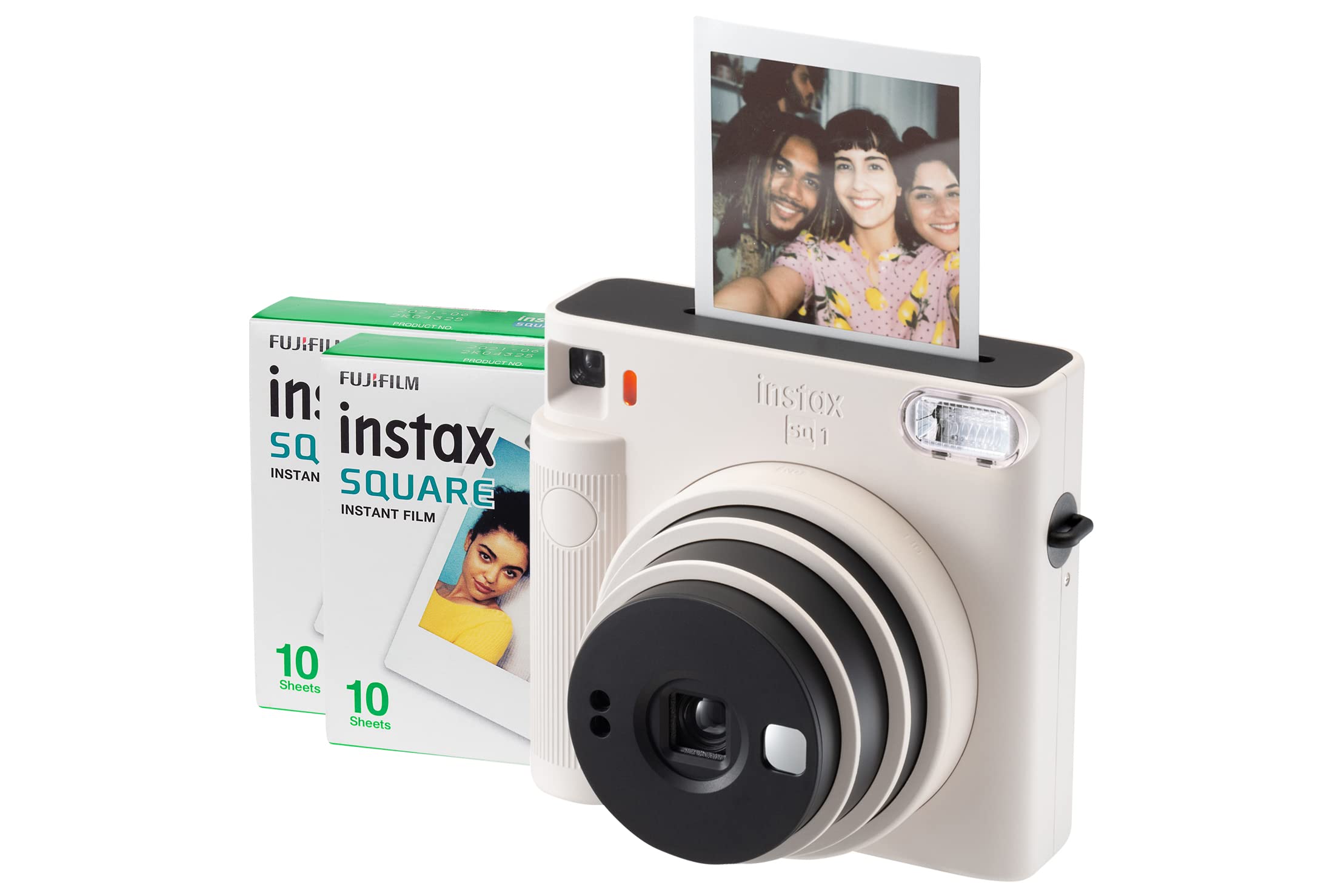 Fujifilm Instax Square SQ1 Instant Camera with 20 Shots Film Pack - Chalk White