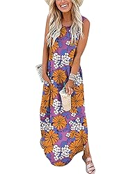 ANRABESS Women's Summer Beach Dress Floral Print