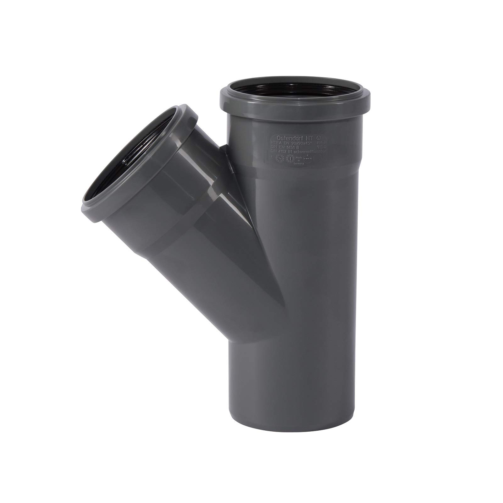 Ostendorf 174200 HTsafe Junction, Gray, 45° -DN 90/ DN 90 — image 1