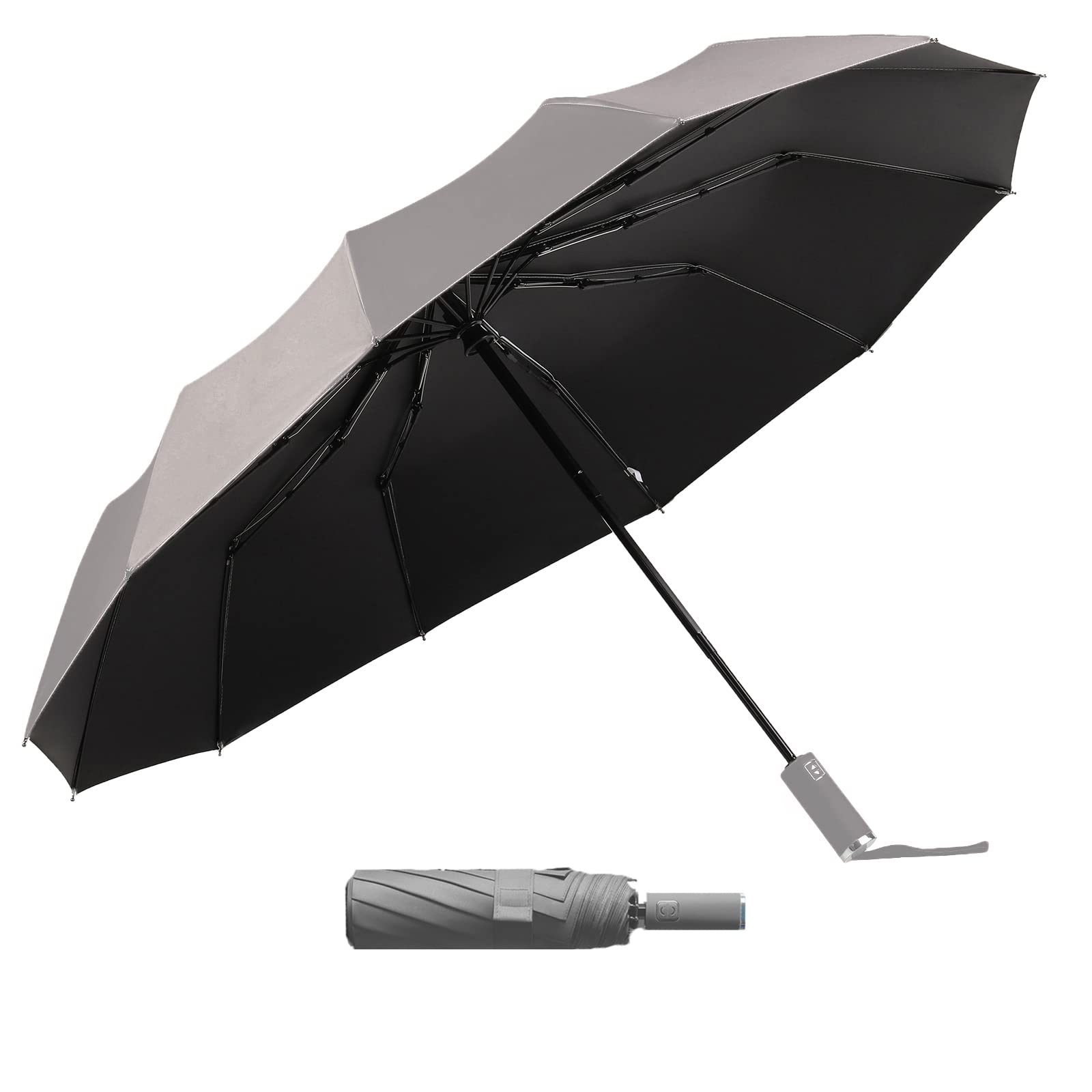 Windproof Mini Travel Folding Umbrella - UPF 50+ Sun & Rain Protection, Small Compact Lightweight Design Fits in Pocket or Bag, Eco-Friendly Fabric Wallet Umbrella for Commuter, Men Women Boys Girls