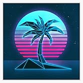Vaporwave Tree Vinyl Waterproof Sticker Decal Car Laptop Wall Window Bumper Sticker 5"