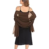 Pukguro Shawls and Wraps for Evening Dresses Sheer Chiffon Women Elegant Soft Silky Wraps Wedding Bridal Scarf