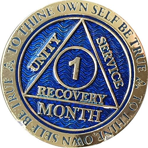 1 Month AA Medallion Reflex Blue Gold Plated 30 Day Chip - Image 4