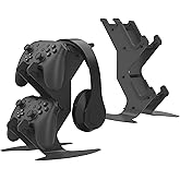 DOYO Controller Stand Organizer for Desk, Universal Headphone Stand for Xbox PS5 PS4 Switch, Headset Holder & Desk Mounts, Gaming Desk Accessories Controller Holder, Gaming Equipment Headset Holder