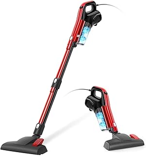 GeeMo Staubsauger mit Kabel 17000Pa Zyklon-Staubsauger, 600W Starke Saugleistung Stabstaubsauger, 5m Draht, Beutellos, Teleskopstange, Wandhalterung,H594