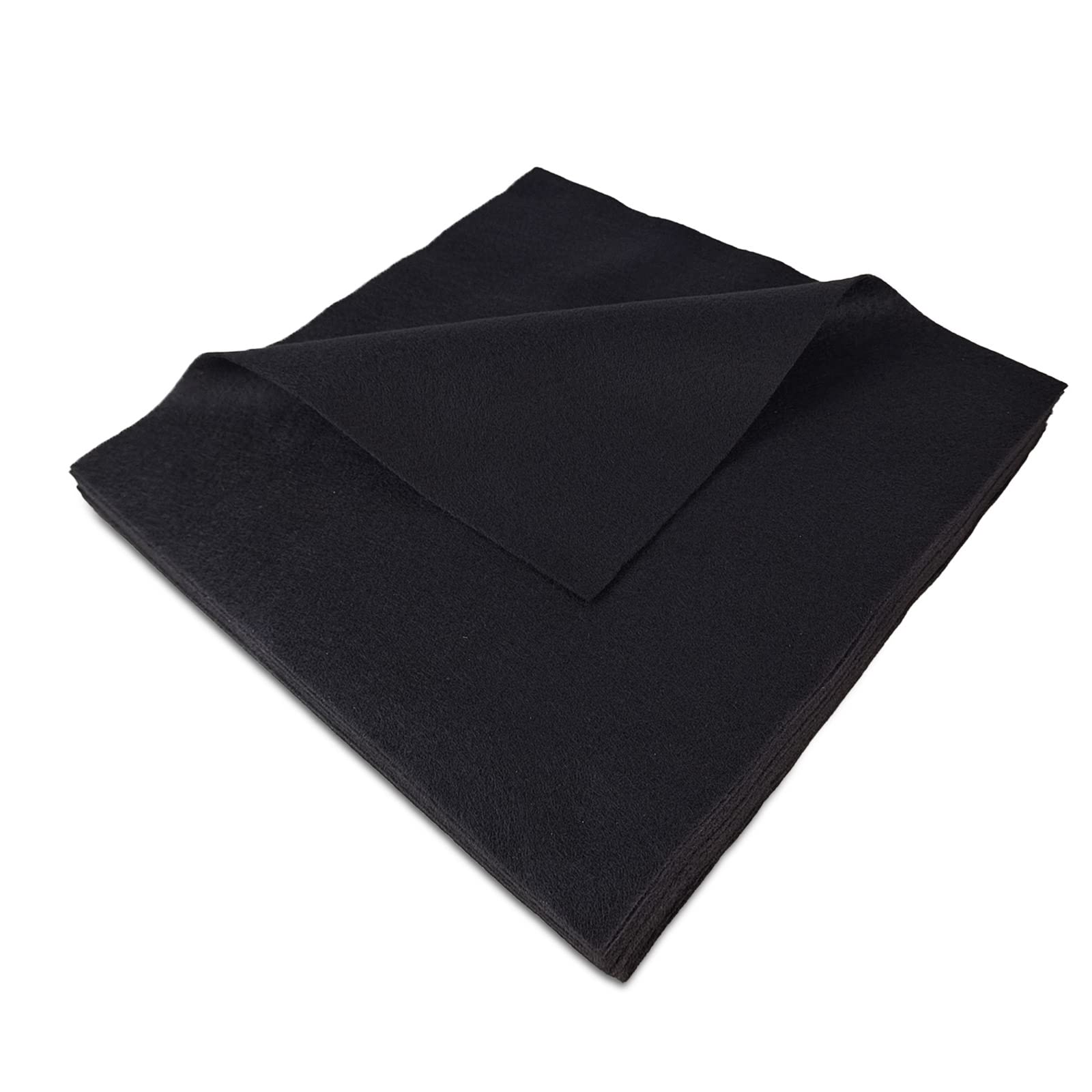 Jtnohx Soft Black Felt Sheets, Flexible Felt Fabric for Handwork, 1.4mm 30x30cm Craft Fabric for DIY Craft and Sewing Projects