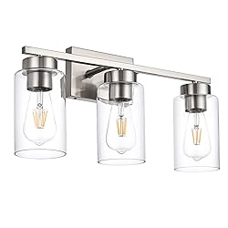 A1A9 3-Light Bathroom Vanity Light, Modern Brushed