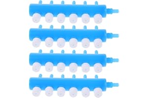 FONDOTIN 4pcs Aquarium Air Pump Control Valve Plastic Flow Distributor with Switch for Fish Tank Splitter