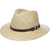 Lipodo Carsell Traveller Straw Hat Faux Leather Band Made in Italy Unisex Summer