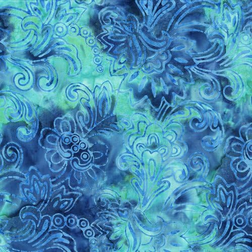 RJR - Malam Batiks Jacobian Teal Cotton Batik