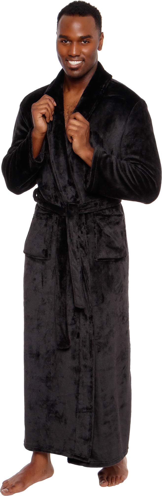 Ross Michaels Men's Big and Tall Full Length Long Bathrobe House Coat Pajamas