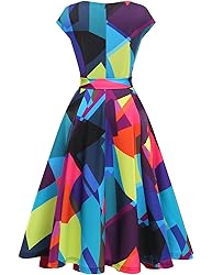 DRESSTELLS Cocktail Floral Dresses for Women
