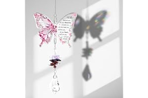 80th Birthday Gifts for Women Butterfly Crystal 80th Birthday Suncatcher 1946 Birthday Gift for Mom Grandma Aunt