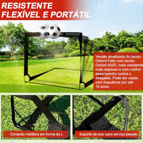 Golzinho Futebol, 120 * 90 * 90CM Trave de Gol, Trave Futebol, Goleira Rede Dobrável, Rede Portátil