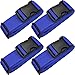 TRANVERS Travel Straps Luggage Straps Suitcases Baggage Strap Sturdy 4-Pack Blue