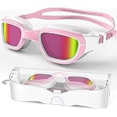Zeligerstar Polarized Swimming Goggles, Unisex Adult Swim Goggles Anti Fog Anti UV Wide View Pool Glasses for Men Women