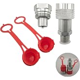 3/8" NPT Hydraulic Quick Connect and Disconnect Coupler Set,3/8" Body Replacement for Enerpac C-604 Parker 3000, Heavy-Duty Carbon Steel Male and Female Coupling