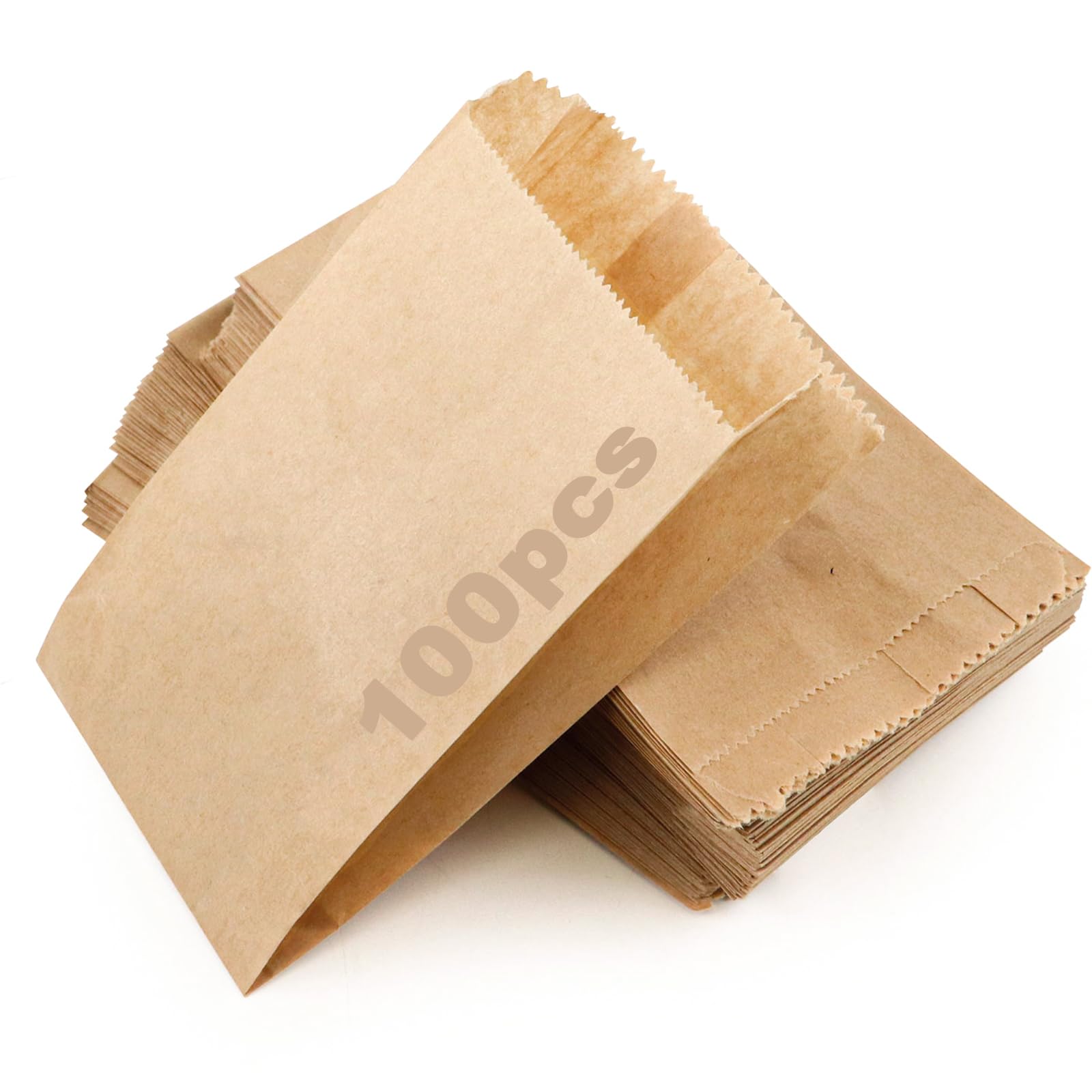 Ruby - Natural Kraft Paper Bags, Kraft Food Bags Brown Paper Eco-friendly Bags For Wedding Favors Small Gift Bag (8 * 15)