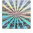 300pcs Security Hologram Stickers, Authentic Warranty Void Tamper Proof Labels, Tamper Evident Holographic Sealing Sticker，Unique Serial Number(WZRYSEAL 1.2Inch X 1.2Inch)